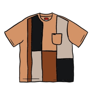 Supreme Patchwork Pocket Tee Light Bruin