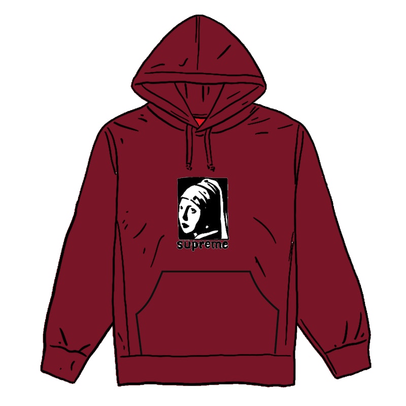 Supreme Pearl Hooded Sweatshirt Cardinal