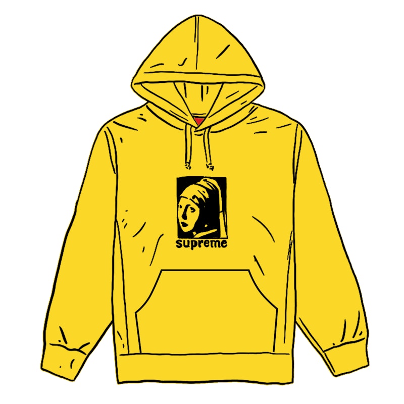 Supreme Pearl Hooded Sweatshirt Lemon