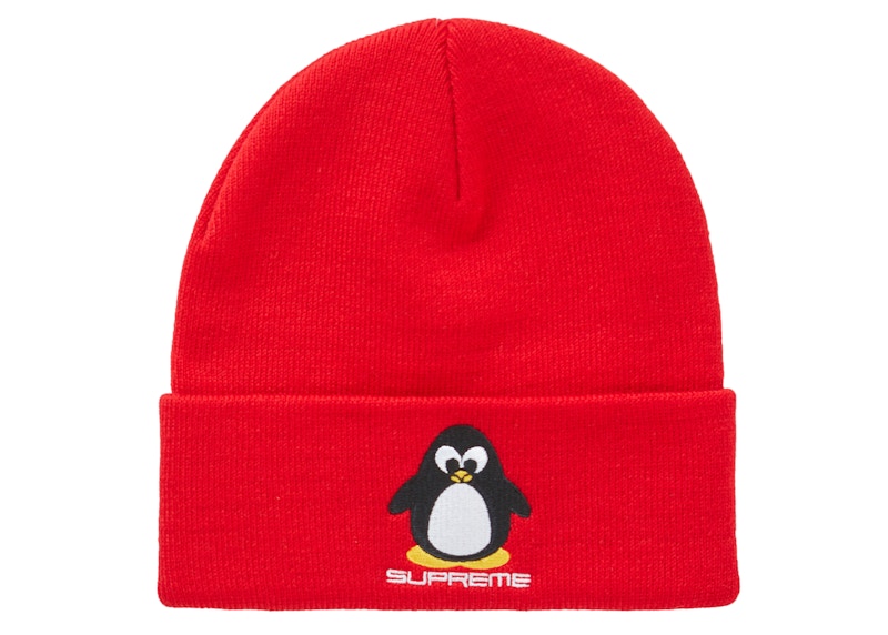 Supreme Penguin Beanie Rood