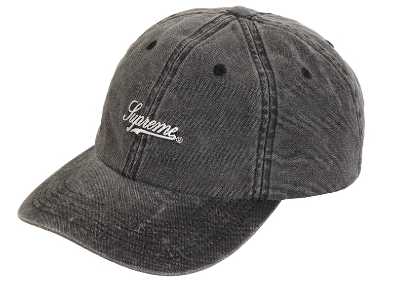 Supreme Pigment Print Script Logo 6-Panel Zwart
