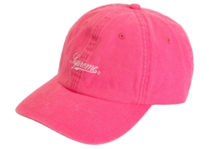 Supreme Pigment Print Script Logo 6-Panel Roze