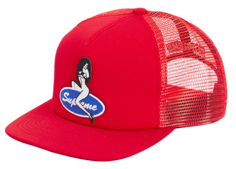 Supreme Pin Up Mesh Back 5-Panel Rood
