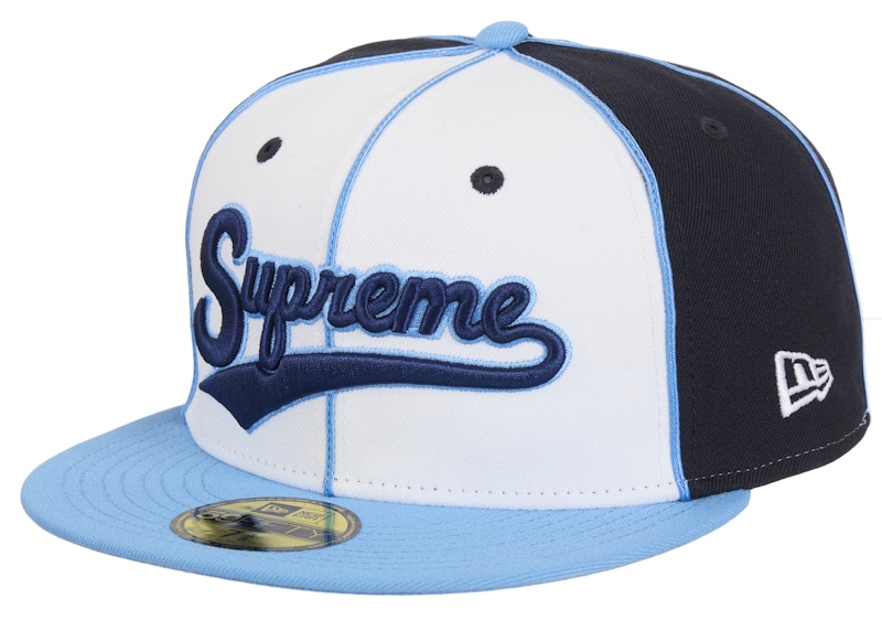 Supreme x New Era Piping Script Logo Cap Blauw