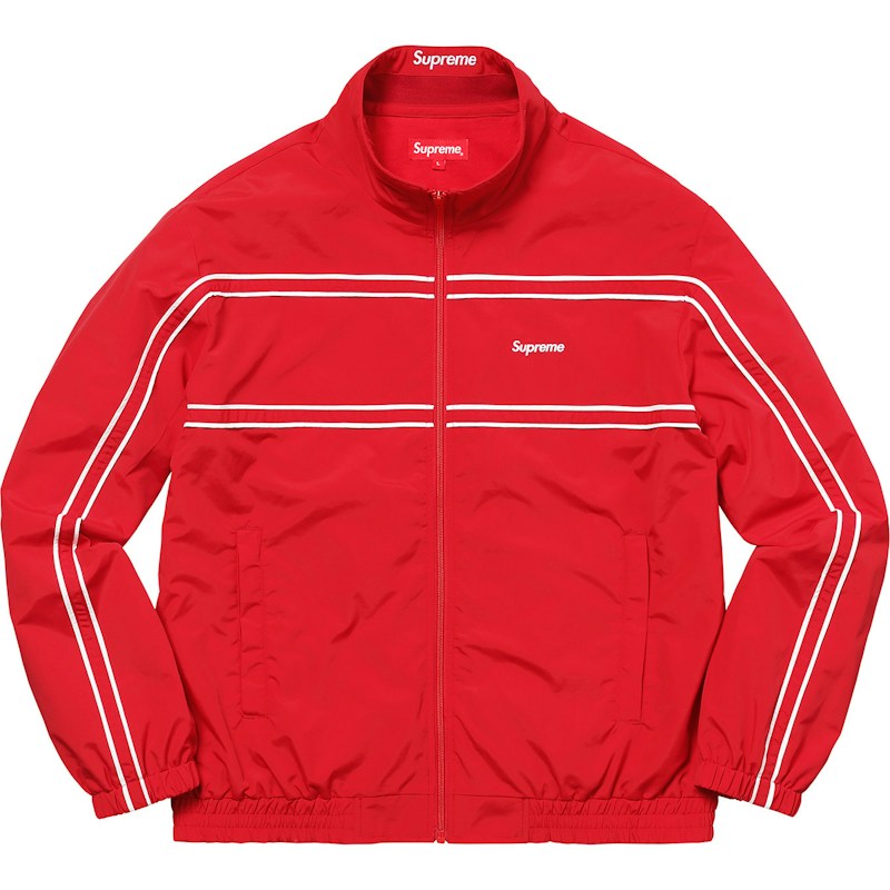 Supreme Piping Track Jacket Rood