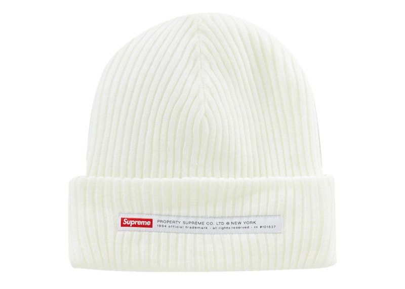 Supreme Property Label Beanie Wit