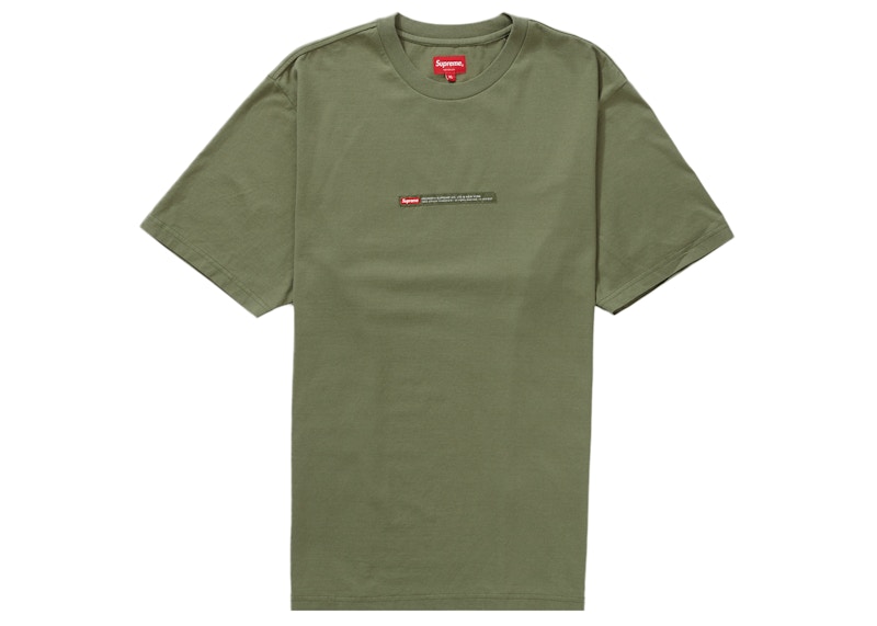 Supreme Property Label S/S Top Olijf