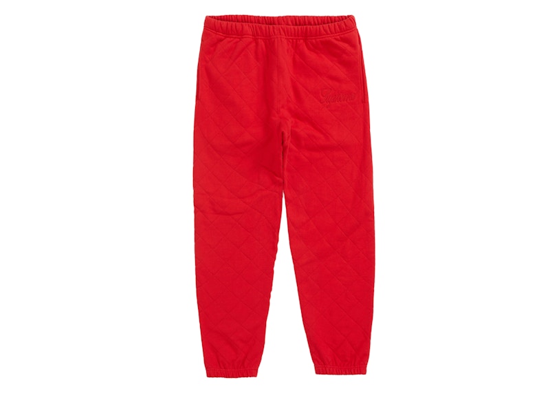 Supreme Quilted Sweatpant Rood