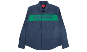 Supreme Racing Logo Work Shirt Blauw