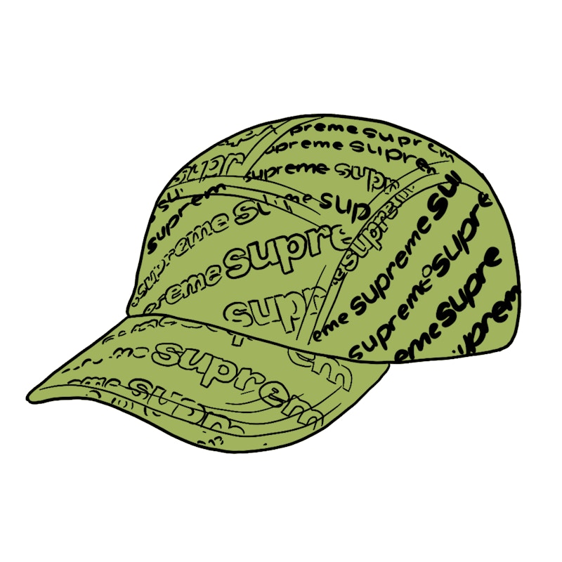 Supreme Radial Camp Cap Lime Groen
