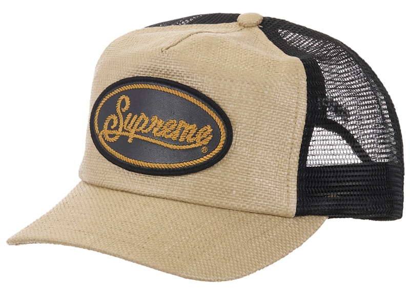 Supreme Raffia Mesh Back 5-Panel Hat Tan