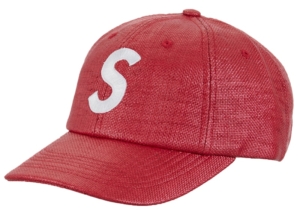 Supreme Raffia S Logo 6-Panel Rood