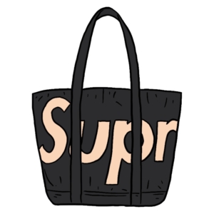 Supreme Raffia Tote Zwart