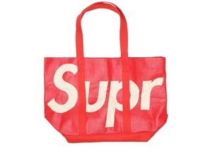 Supreme Raffia Tote Rood