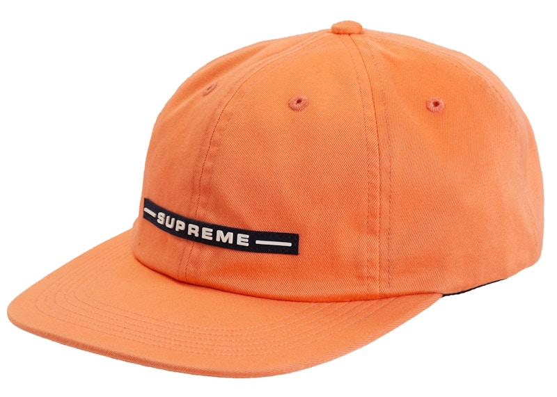 Supreme Raised Logo 6-Panel Neon Oranje