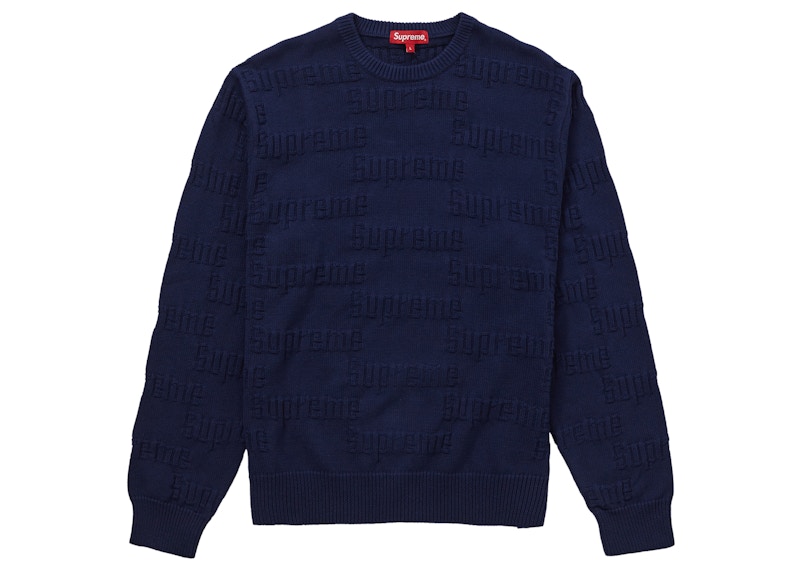 Supreme Raised Logo Sweater Blauw