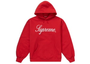 Supreme Raised Script Hooded Sweatshirt Rood