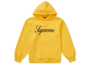 Supreme Raised Script Hooded Sweatshirt Geel