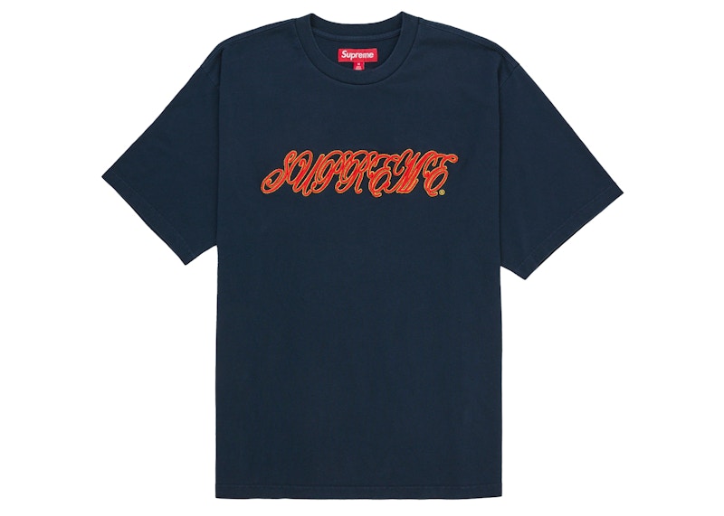 Supreme Raised Script S/S Top Blauw