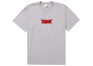 Supreme Ralph Steadman Box Logo Tee Heather Grijs
