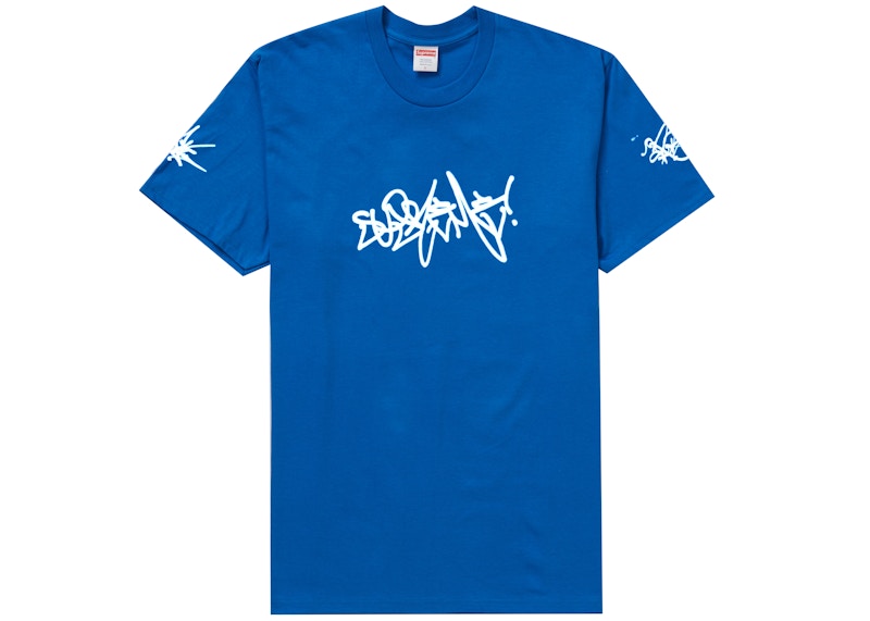 Supreme Rammellzee Tag Tee Royal Blauw