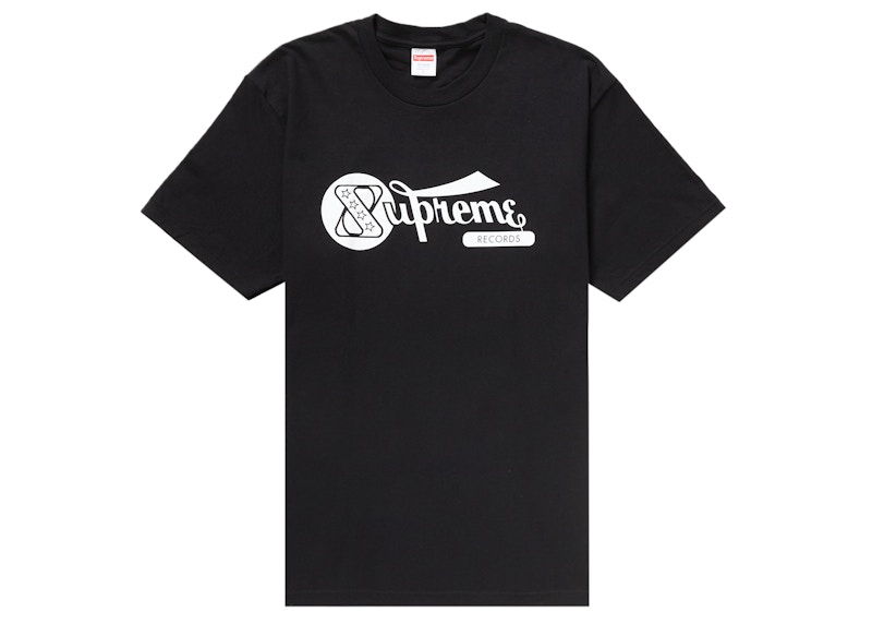 Supreme Records Tee Zwart