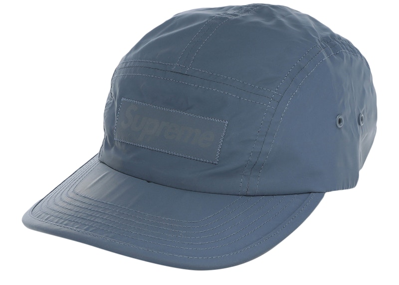 Supreme Reflective Camp Cap Blauw