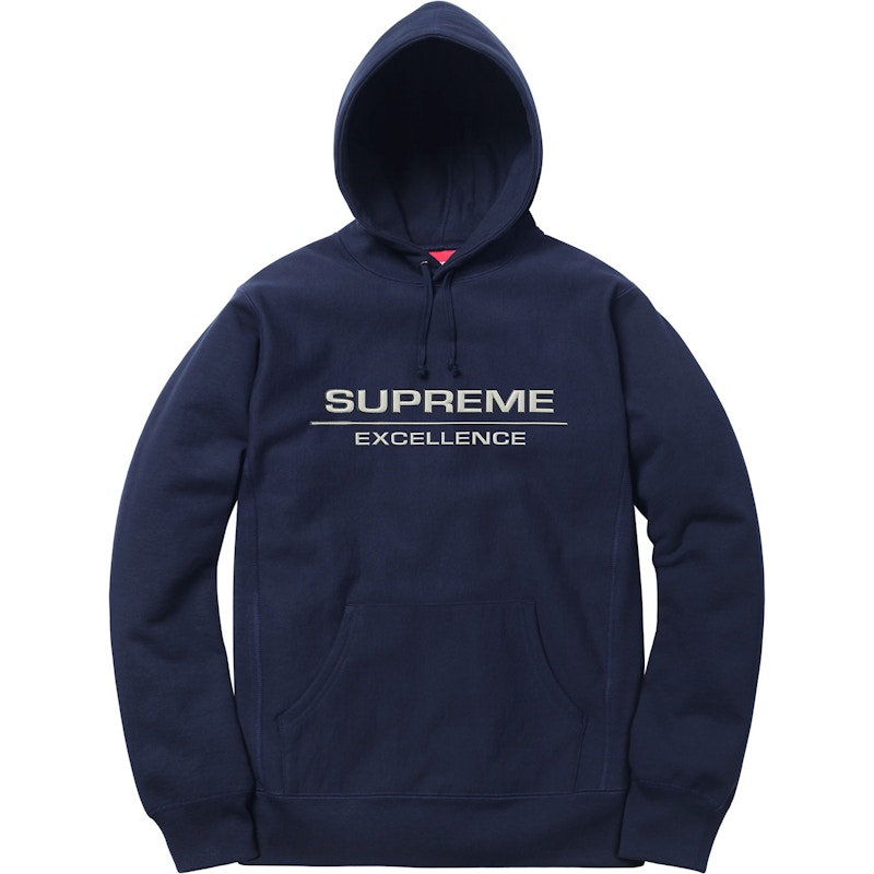 Supreme Reflective Excellence Hooded Sweatshirt Blauw