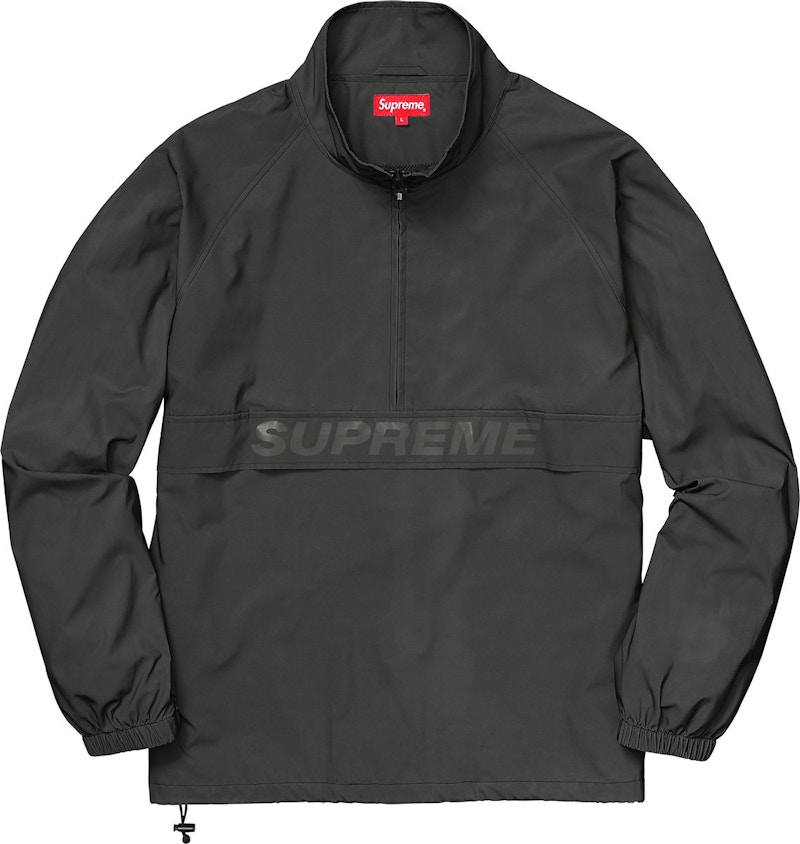 Supreme Reflective Half Zip Pullover Zwart