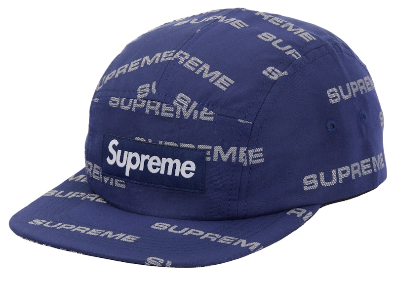 Reflective Jacquard Camp Cap Blauw