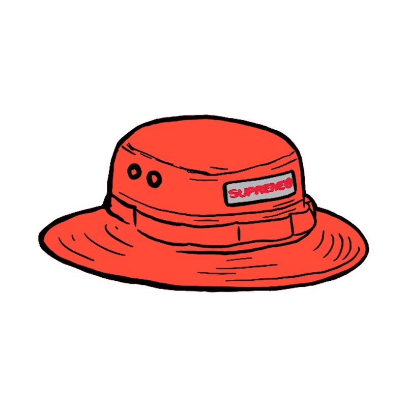 Supreme Reflective Patch Boonie Oranje