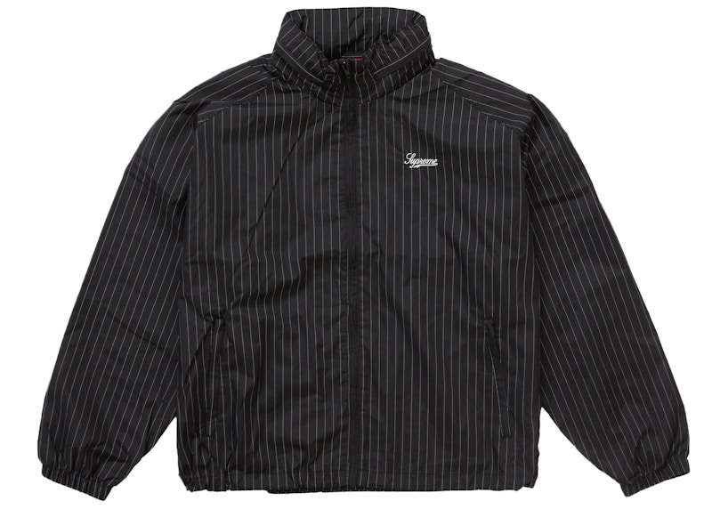 Supreme Reflective Pinstripe Track Jacket Zwart