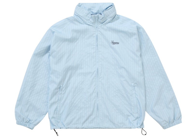 Supreme Reflective Pinstripe Track Jacket Light Blauw