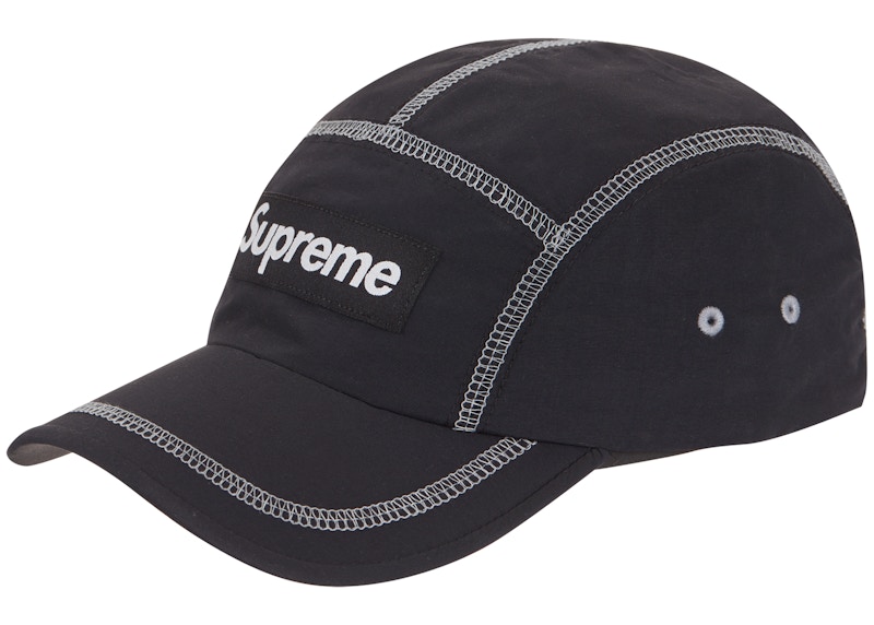 Supreme Reflective Stitch Camp Cap Zwart