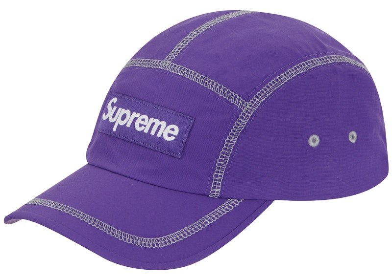 Supreme Reflective Stitch Camp Cap Paars
