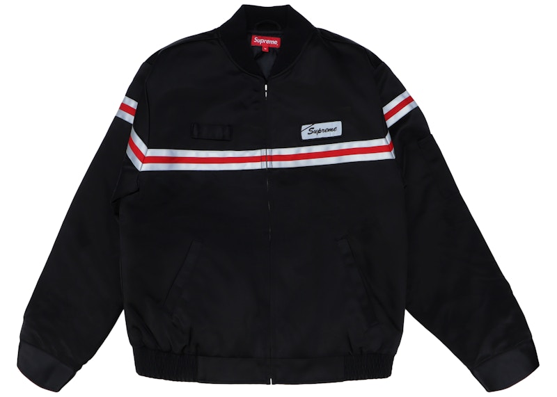 Supreme Reflective Stripe Work Jacket Zwart