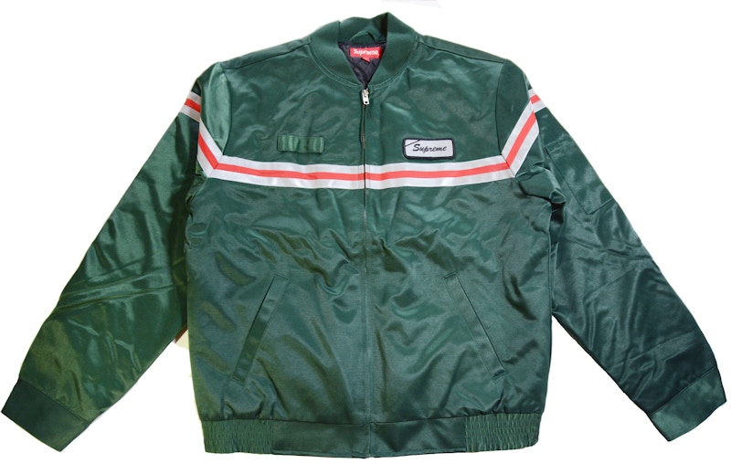 Supreme Reflective Stripe Work Jacket Dark Groen
