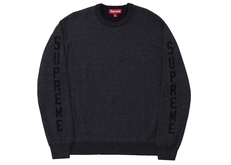 Supreme Reflective Sweater Zwart
