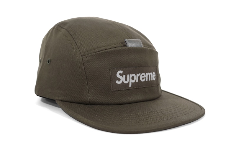 Supreme Reflective Tab Pocket Camp Cap Olijf
