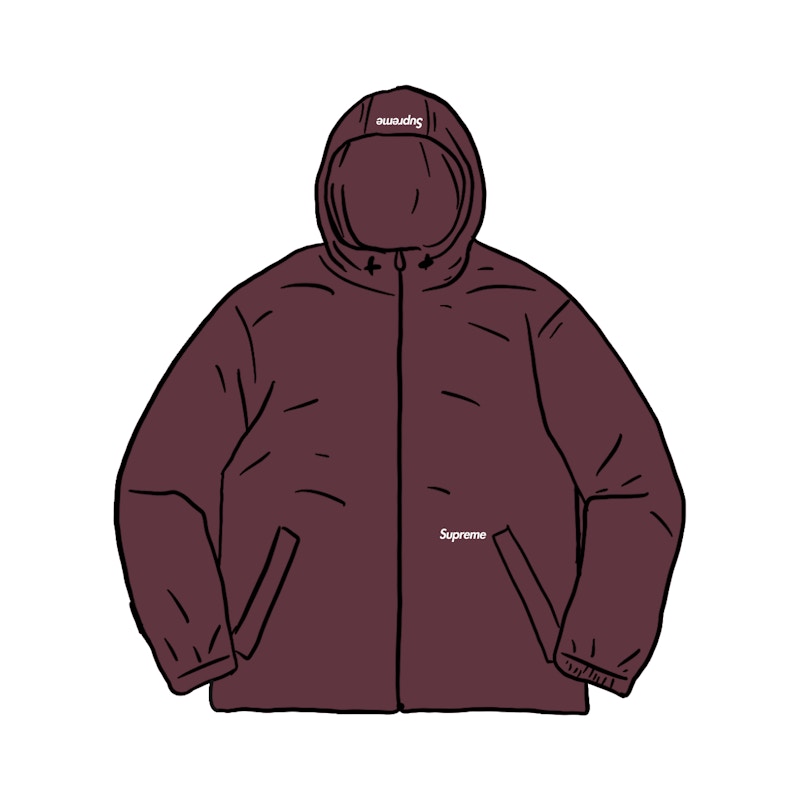 Supreme Reflective Zip Hooded Jacket Paars