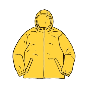 Supreme Reflective Zip Hooded Jacket Geel
