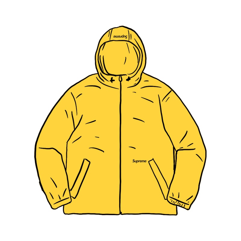 Supreme Reflective Zip Hooded Jacket Geel