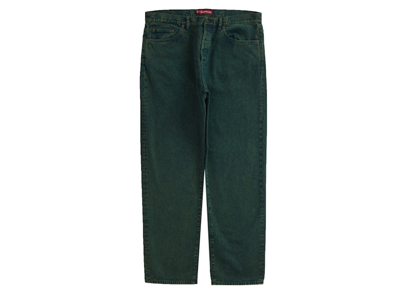 Supreme Regular Jean Overdyed Groen