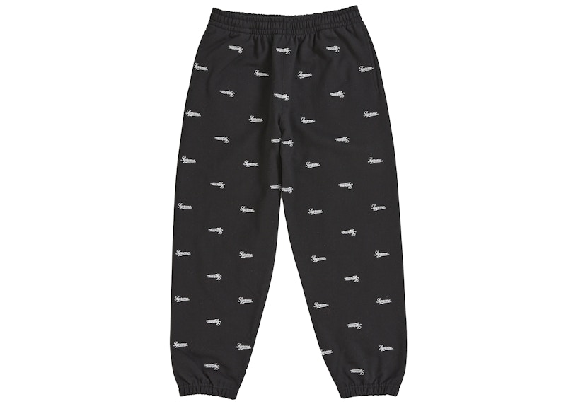 Supreme Repeat Script Sweatpant Zwart