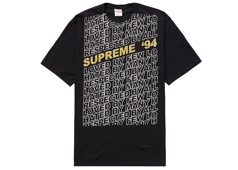 Supreme Respected Tee Zwart