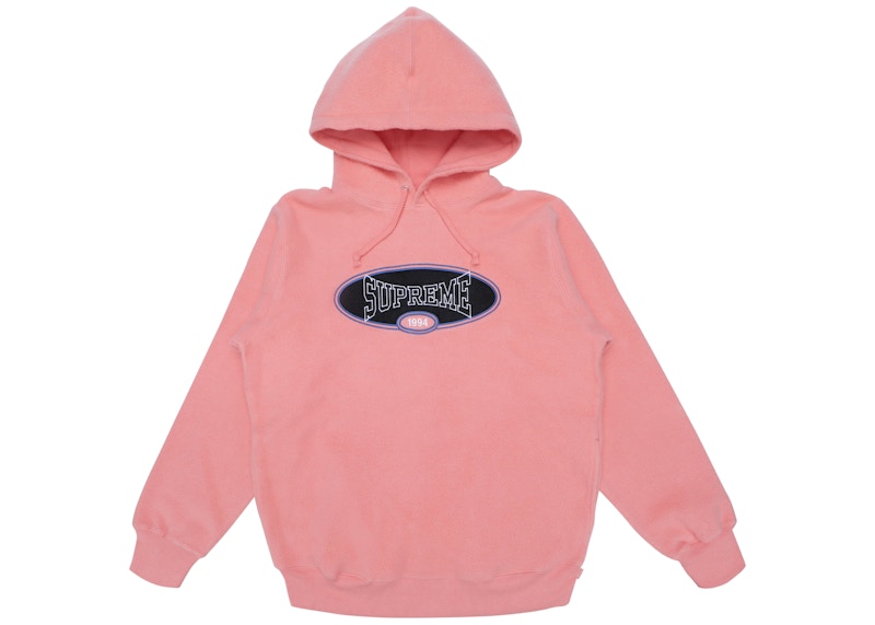 Supreme Reverse Fleece Hooded Sweatshirt Roze