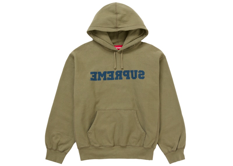 Supreme Reverse Hooded Sweatshirt Dusty Olijf
