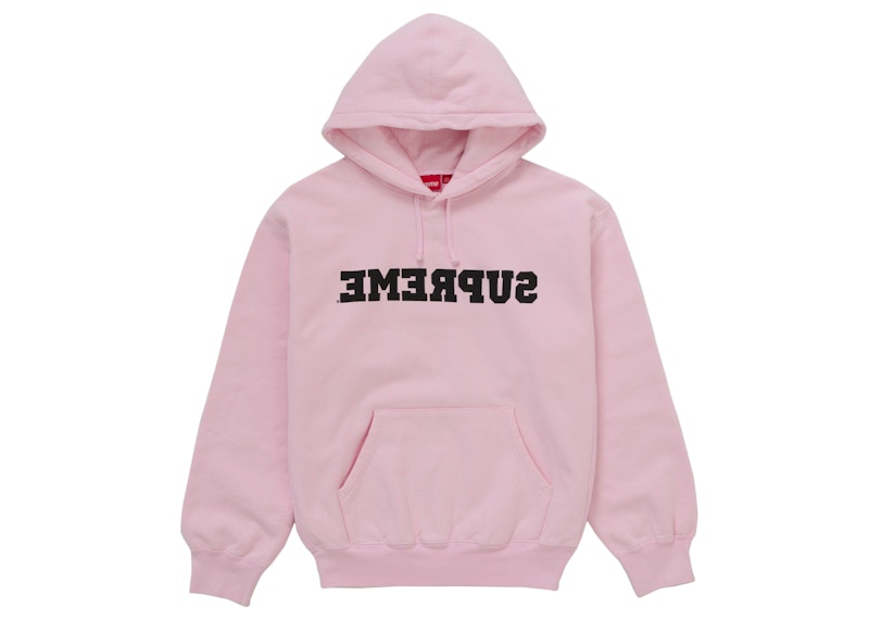 Supreme Reverse Hooded Sweatshirt Roze