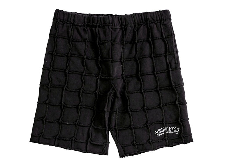 Supreme Reverse Patchwork Sweatshort Zwart