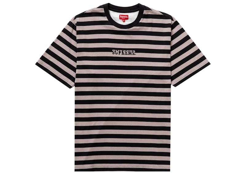 Supreme Reverse Stripe S/S Top Zwart